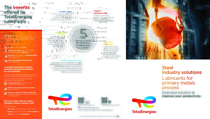 Cover TotalEnergies Brochure Steel Industry Solutions 230226 094119